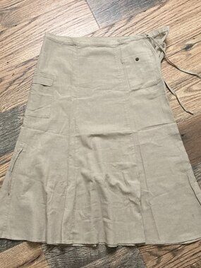Patagonia Sz 10 A/C Lightweight beige Skirt Organic Cotton